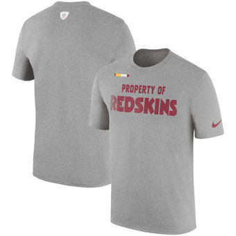 Washington Redskins Nike Sideline Property Of Facility T Shirt Heather Gray