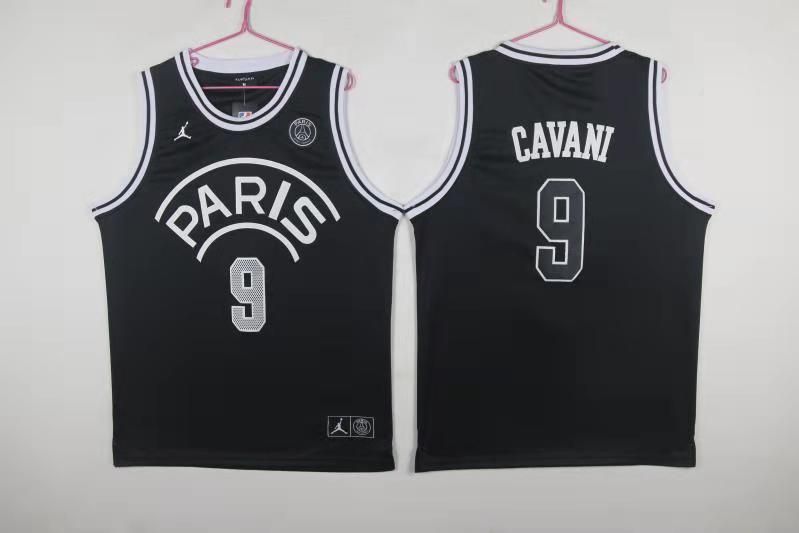 Paris Saint-Germain 9 Cavani Black Jordan Fashion Jersey