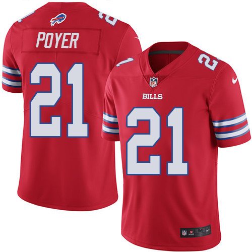 Nike Bills 21 Jordan Poyer Red Youth Color Rush Limited Jersey