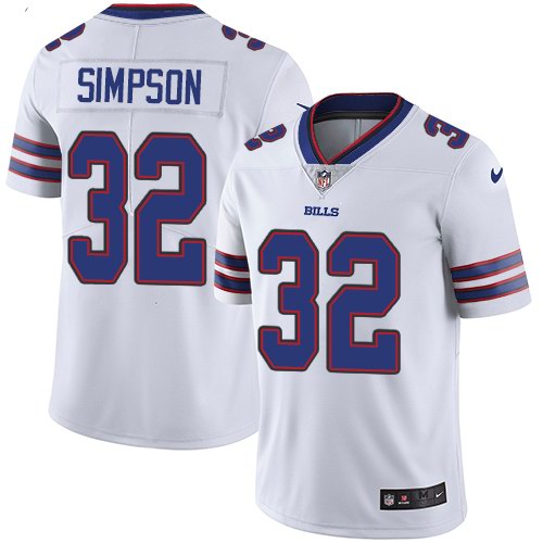 Nike Bills 32 O.J. Simpson White Vapor Untouchable Limited Jersey