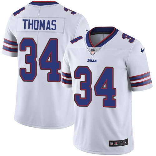 Nike Bills 34 Thurman Thomas White Youth Vapor Untouchable Limited Jersey