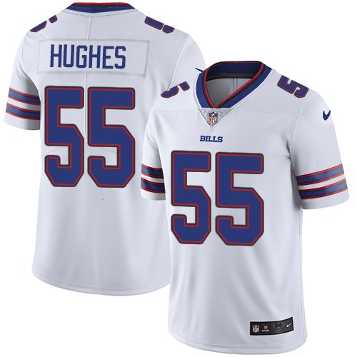 Nike Bills 55 Jerry Hughes White Vapor Untouchable Limited Jersey