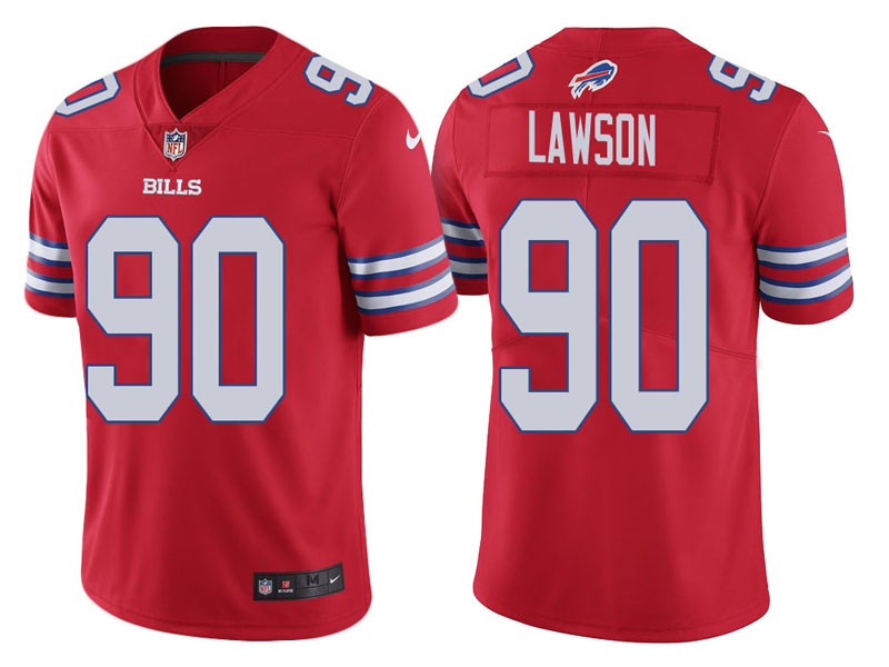 Nike Bills 90 Shaq Lawson Red Youth Color Rush Limited Jersey