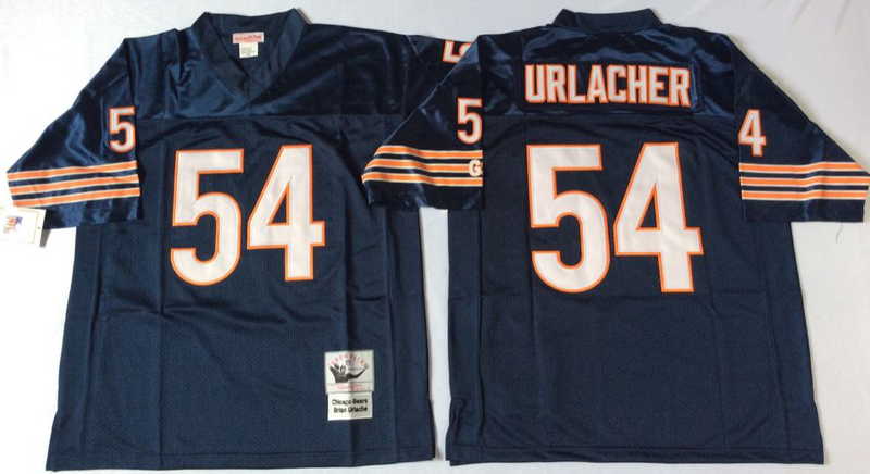 Bears 54 Brian Urlacher Navy M&N 1985 Throwback Jersey