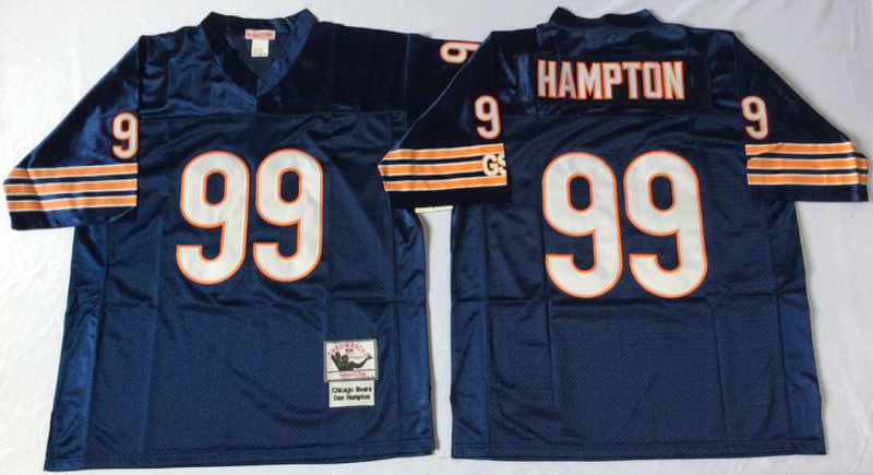 Bears 99 Dan Hampton Navy M&N 1985 Throwback Jersey