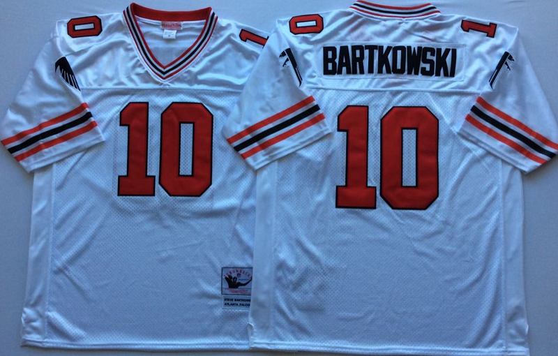 Falcons 10 Steve Bartkowski White M&N Throwback Jersey