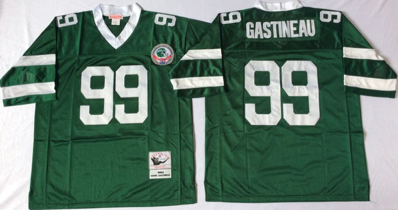 Jets 99 Mark Gastineau Green M&N Throwback Jersey