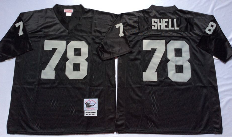 Raiders 78 Art Shell Black M&N Throwback Jersey