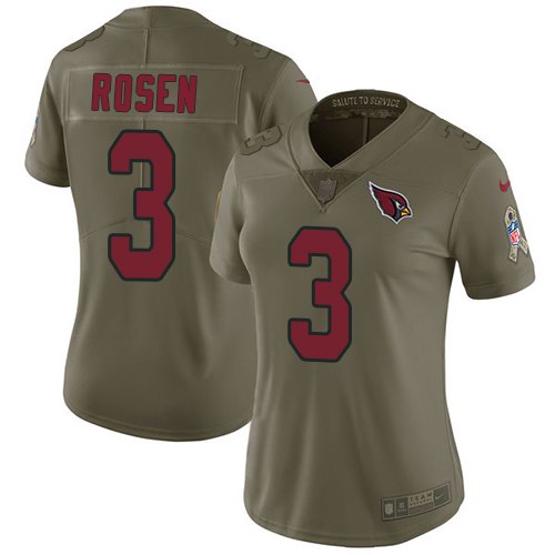Nike Cardinals 3 Josh Rosen Olive Women Salute To Service Limited Jersey