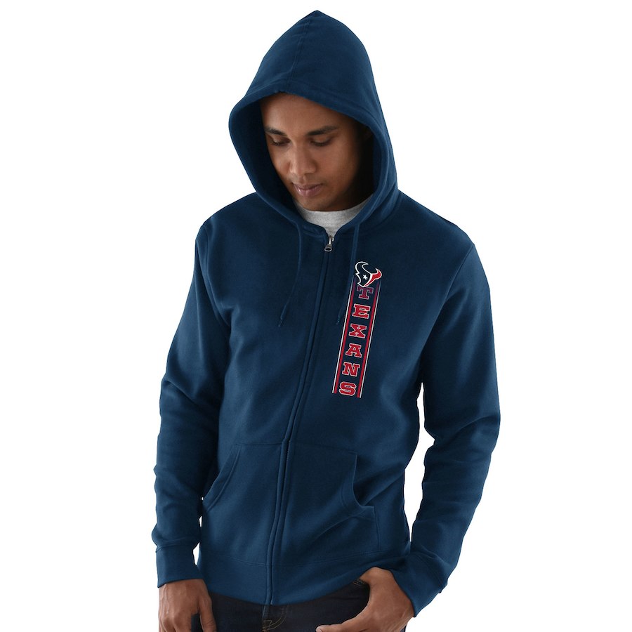 Houston Texans Hook and Ladder Full Zip Hoodie Navy Houston Texans Hook and Ladder Full Zip Hoodie Navy