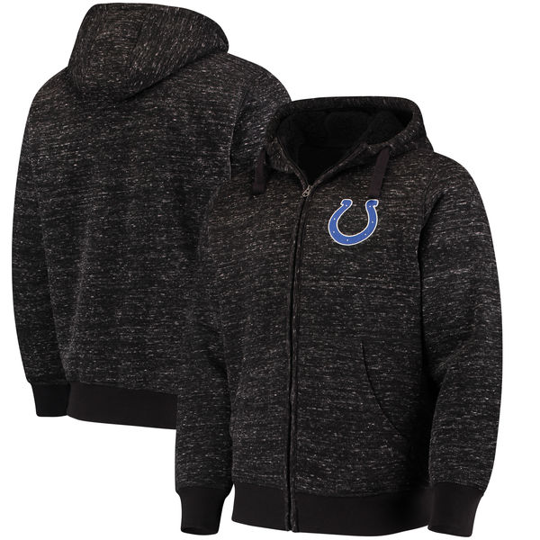 Indianapolis Colts G III Sports by Carl Banks Discovery Sherpa Full Zip Jacket Heathered Black