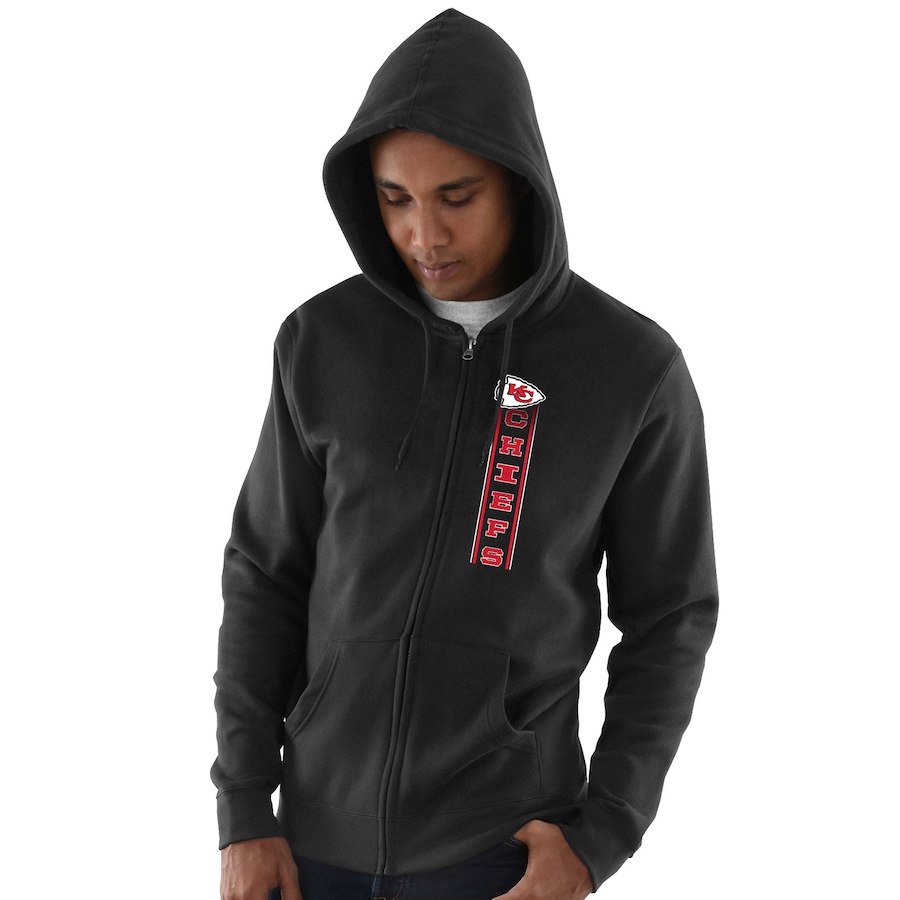Kansas City Chiefs Hook and Ladder Full Zip Hoodie Black Kansas City Chiefs Hook and Ladder Full Zip Hoodie Black