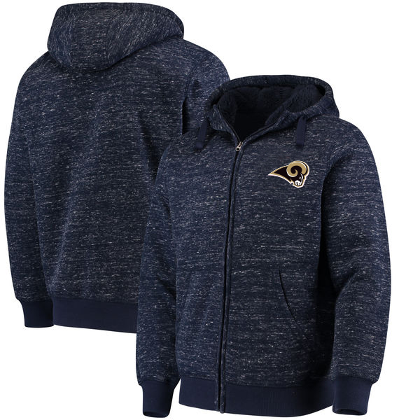 Los Angeles Rams G III Sports by Carl Banks Discovery Sherpa Full Zip Jacket Heathered Black