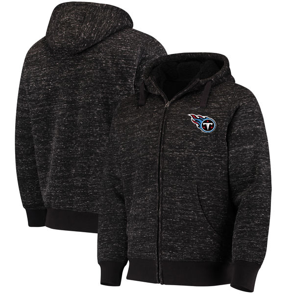Tennessee Titans G III Sports by Carl Banks Discovery Sherpa Full Zip Jacket Heathered Black