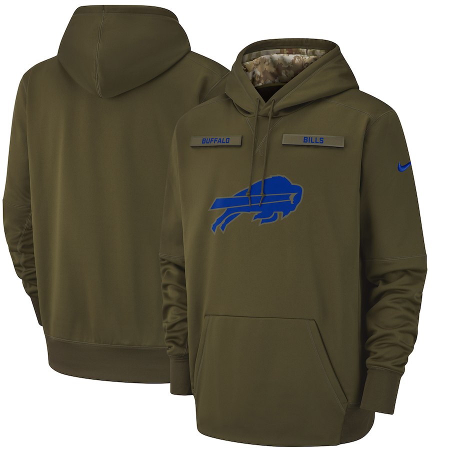 Buffalo Bills Nike Salute to Service Sideline Therma Performance Pullover Hoodie Olive