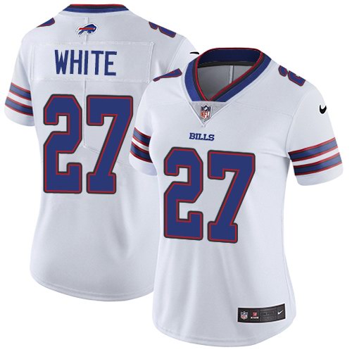 Nike Bills 27 Tre'Davious White White Women Vapor Untouchable Limited Jersey