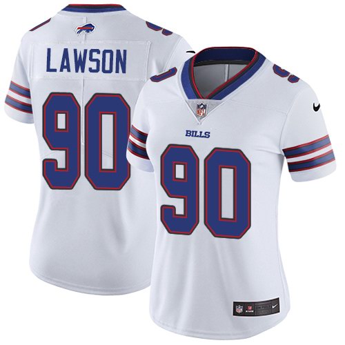 Nike Bills 90 Shaq Lawson White Women Vapor Untouchable Limited Jersey
