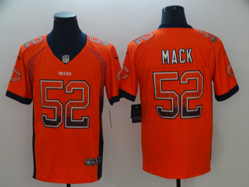 Nike Bears 52 Khalil Mack Orange Drift Fashion Limited Jersey