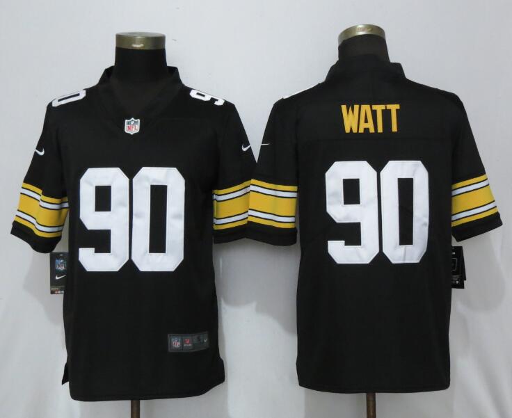 Nike Steelers 90 T.J. Watt Black Alternate Game Jersey