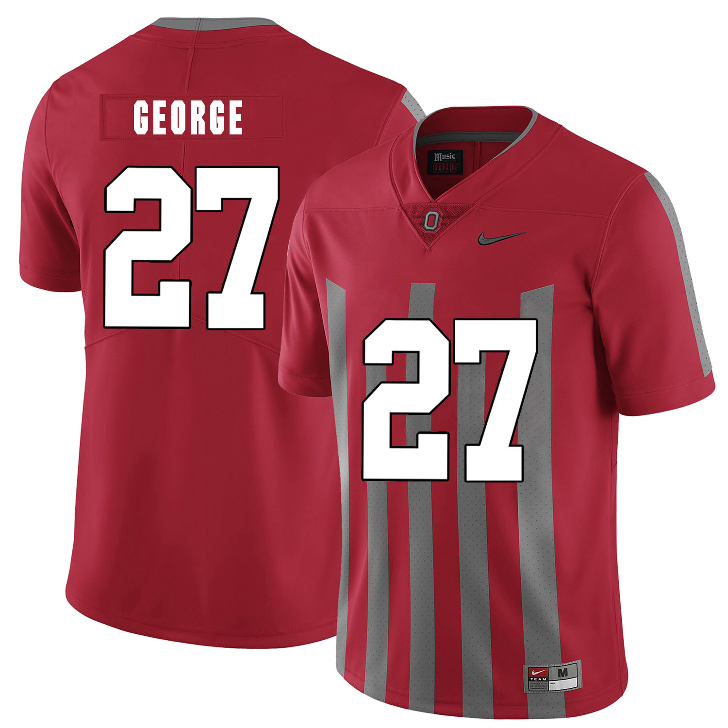 Ohio State Buckeyes 27 Eddie George Red Elite Nike College Football Jersey