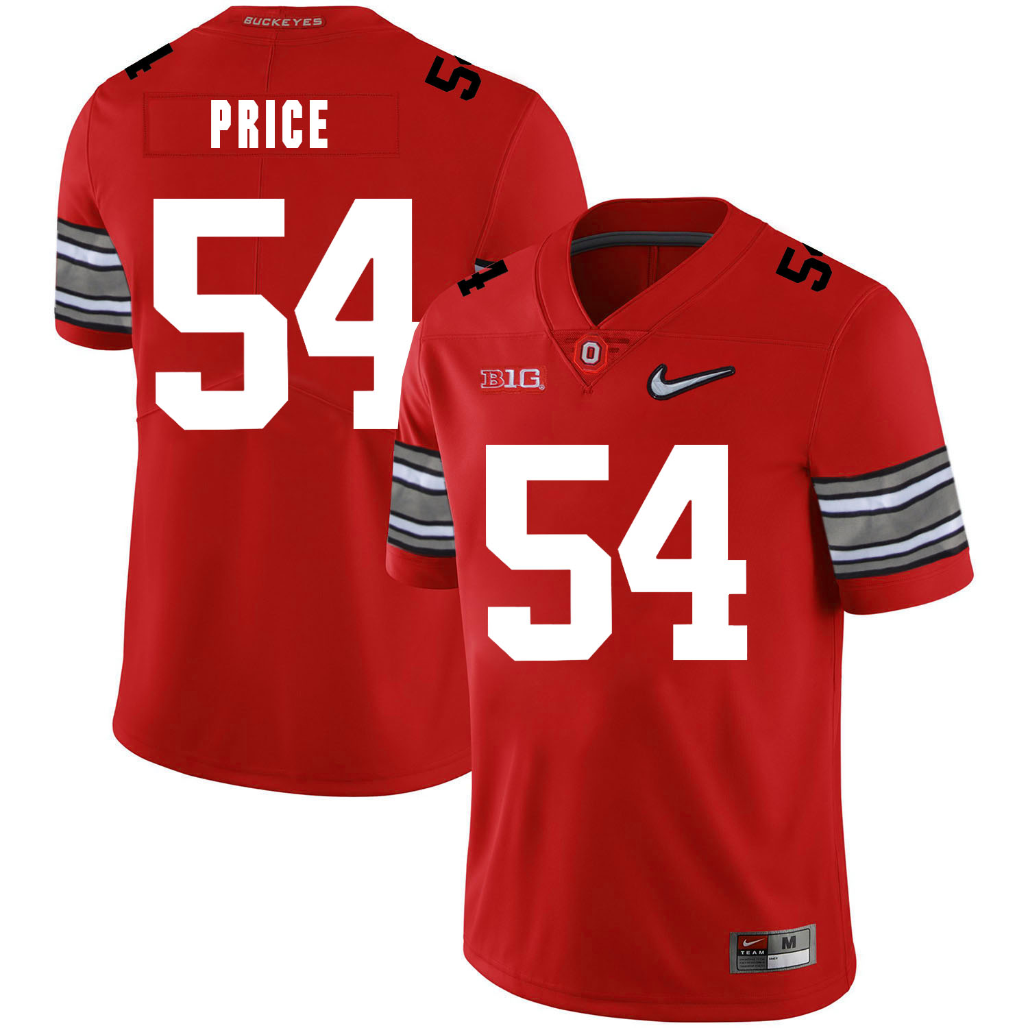 Ohio State Buckeyes 54 Billy Price Red Diamond Nike Logo College Football Jersey - Click Image to Close