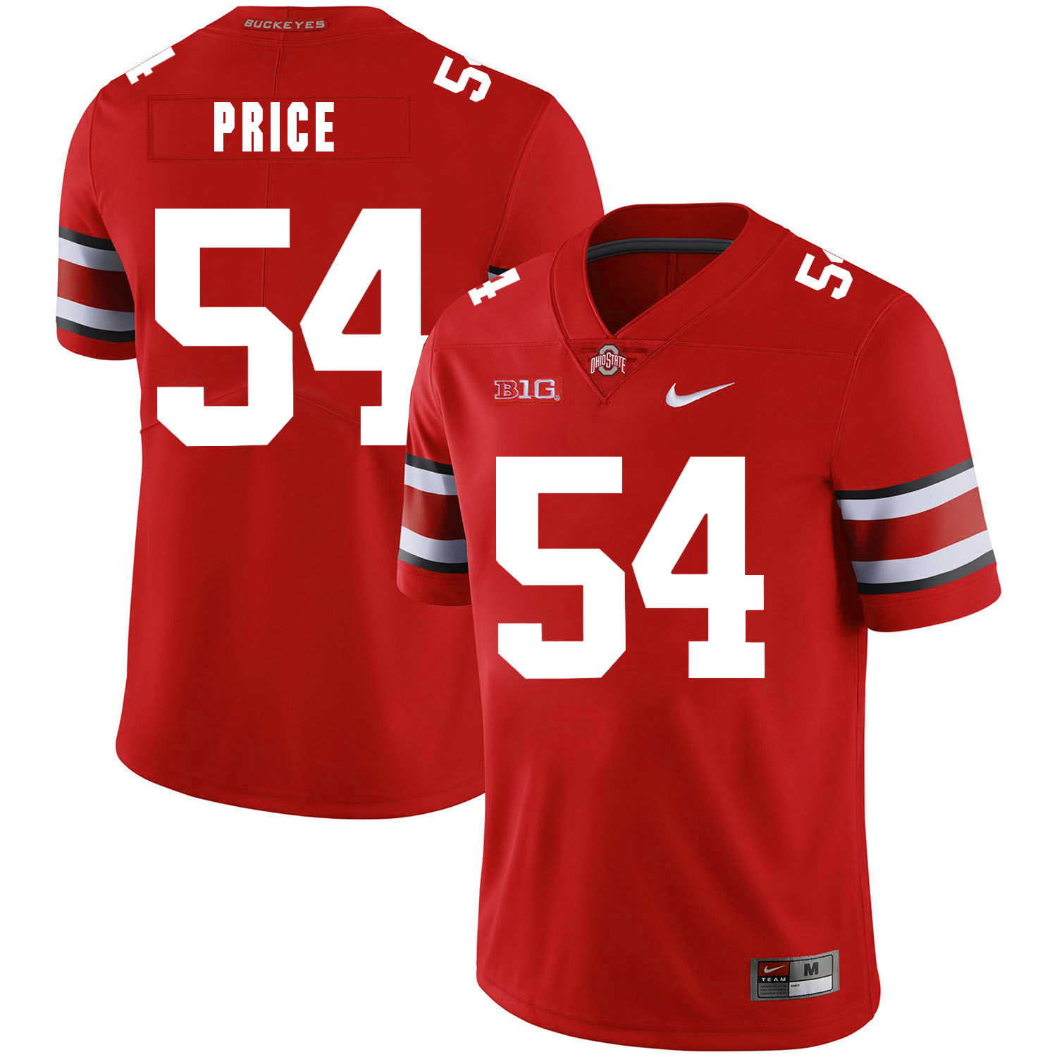Ohio State Buckeyes 54 Billy Price Red Nike College Football Jersey