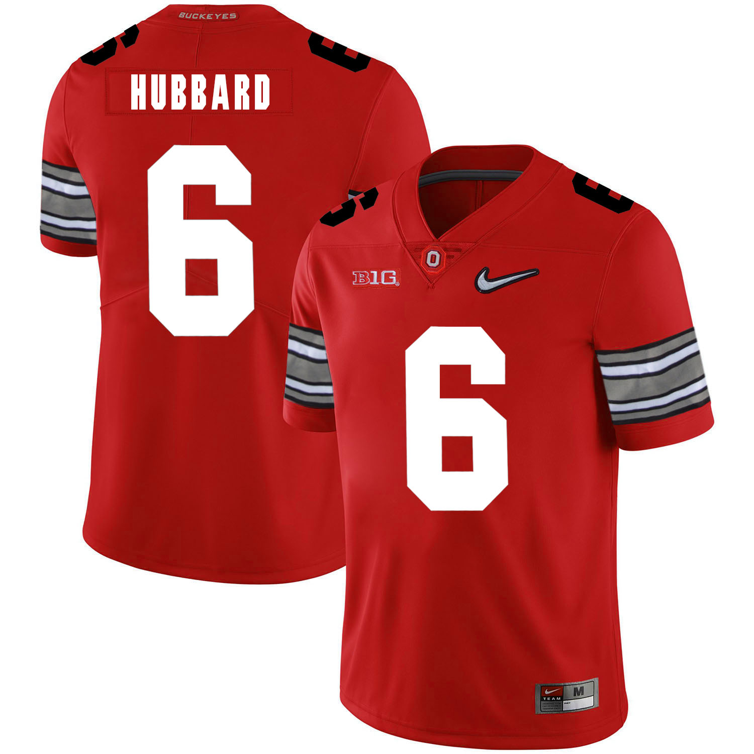 Ohio State Buckeyes 6 Sam Hubbard Red Diamond Nike Logo College Football Jersey
