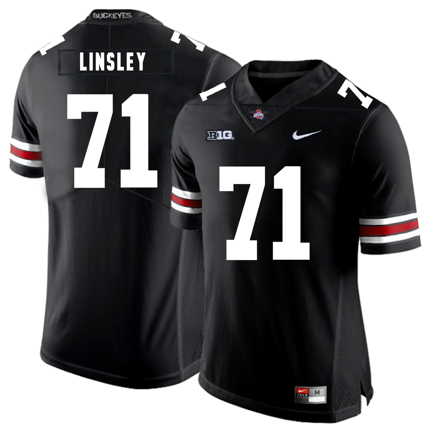 Ohio State Buckeyes 71 Corey Linsley Black Nike College Football Jersey - Click Image to Close