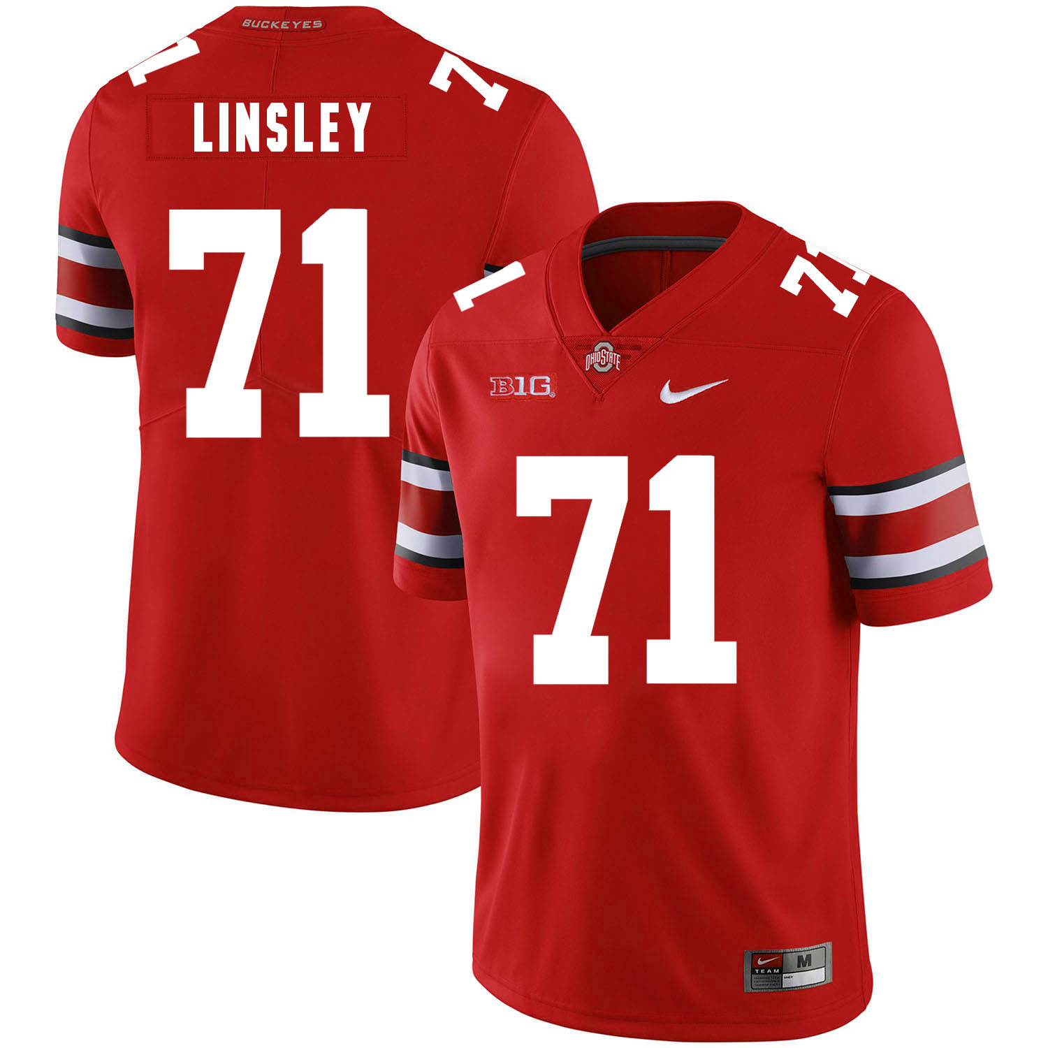 Ohio State Buckeyes 71 Corey Linsley Red Nike College Football Jersey - Click Image to Close