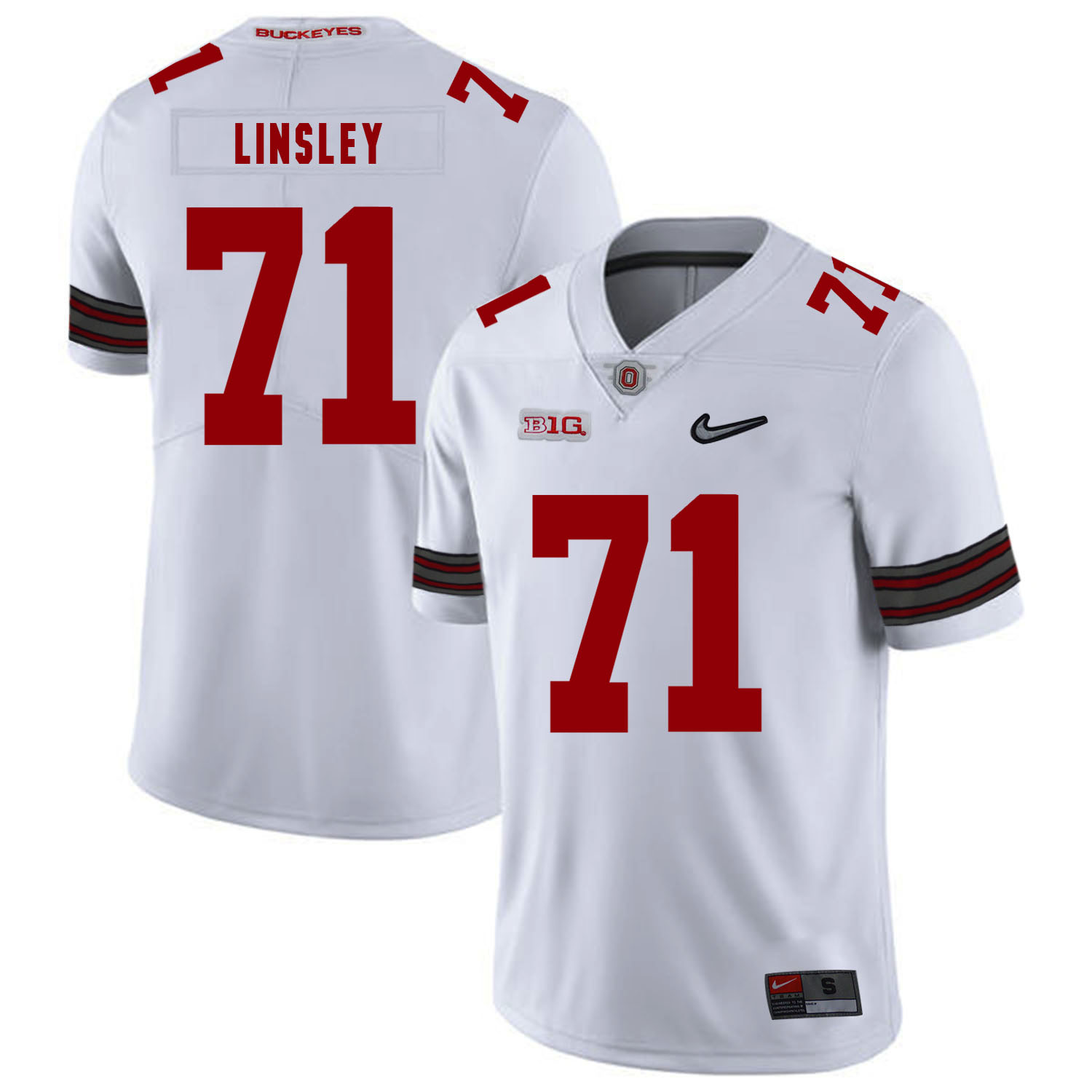 Ohio State Buckeyes 71 Corey Linsley White Diamond Nike Logo College Football Jersey