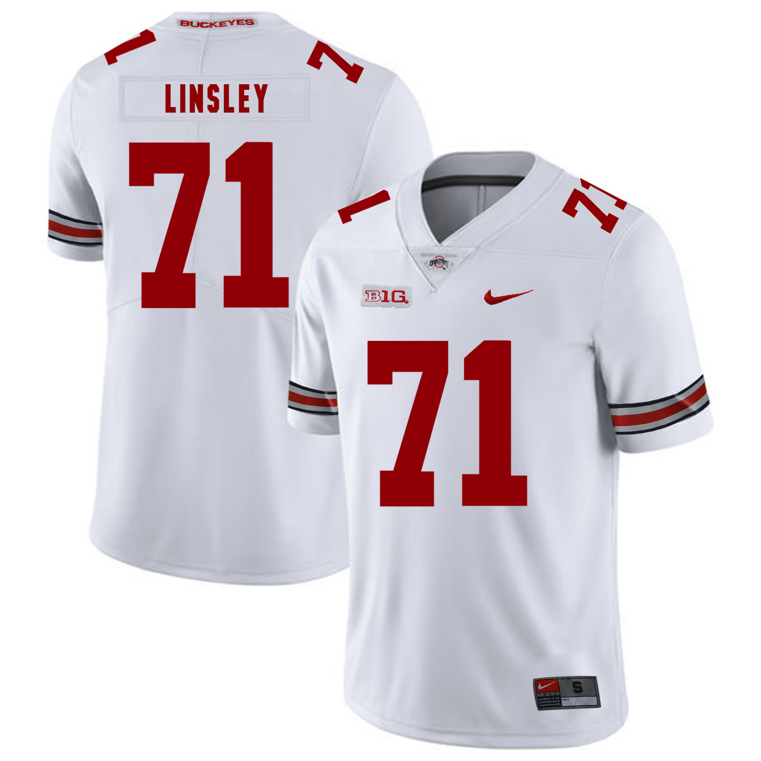 Ohio State Buckeyes 71 Corey Linsley White Nike College Football Jersey - Click Image to Close