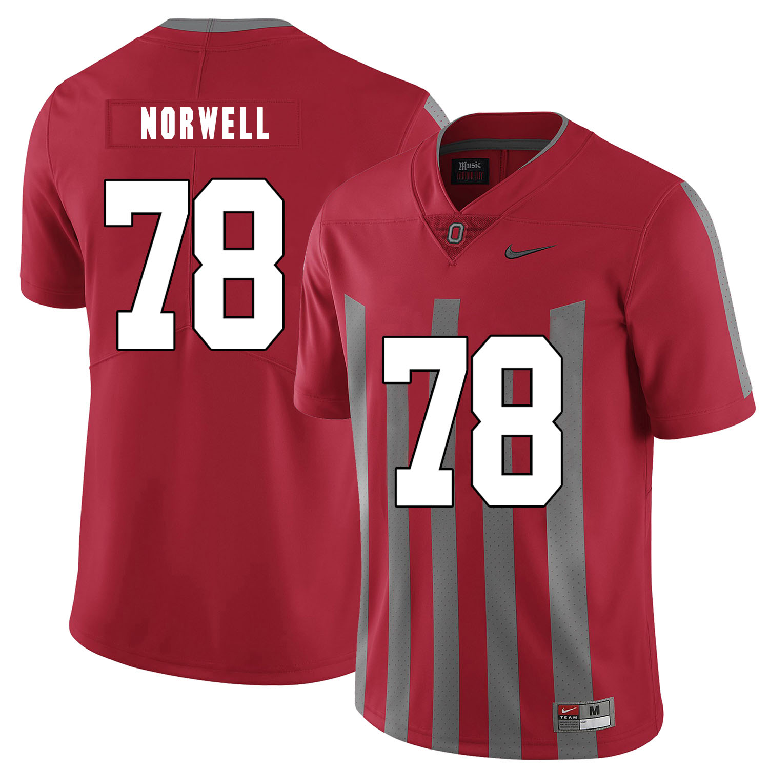 Ohio State Buckeyes 78 Andrew Norwell Red Elite Nike College Football Jersey