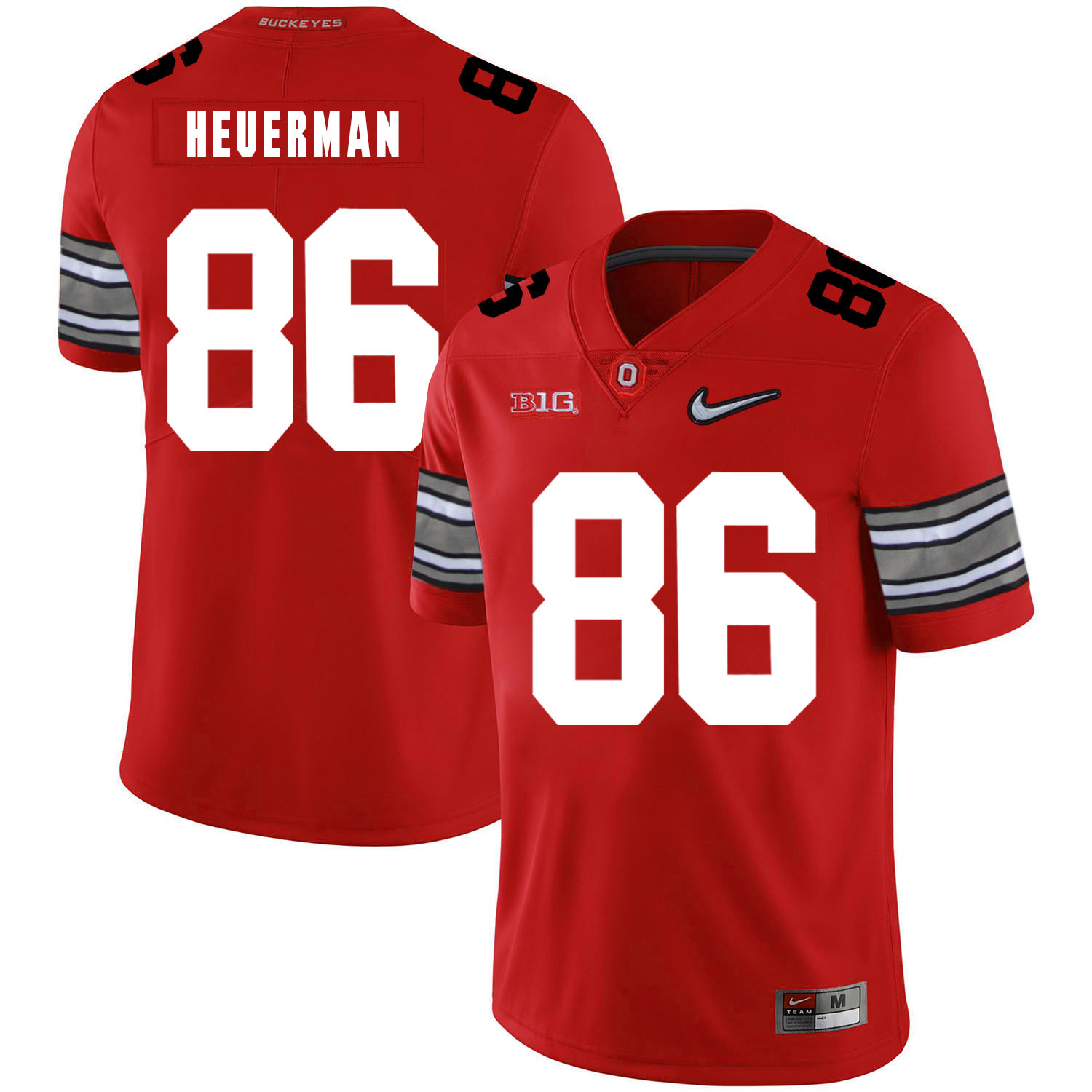 Ohio State Buckeyes 86 Jeff Heuerman Red Diamond Nike Logo College Football Jersey