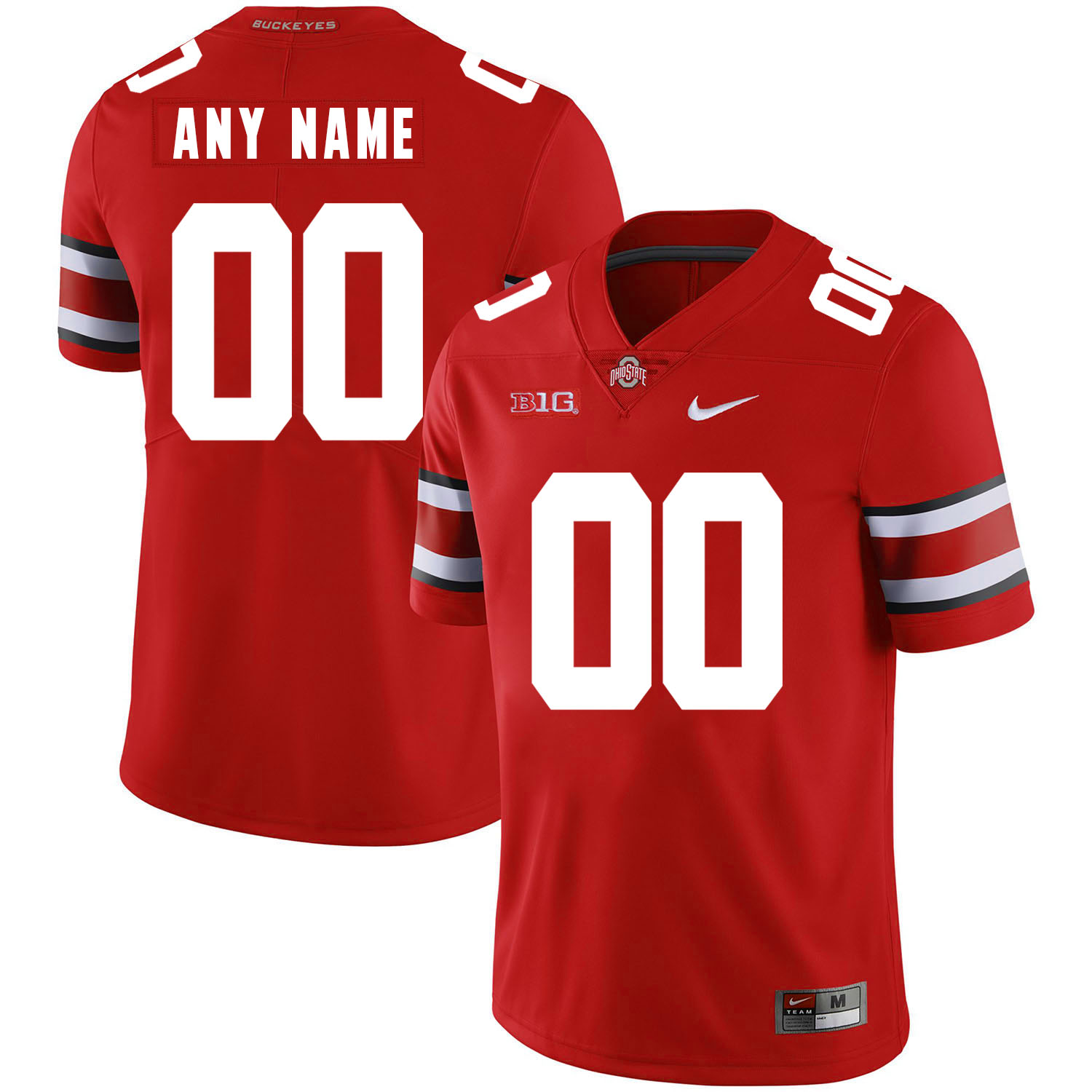 Ohio State Buckeyes Red Men's Customized Nike College Football Jersey