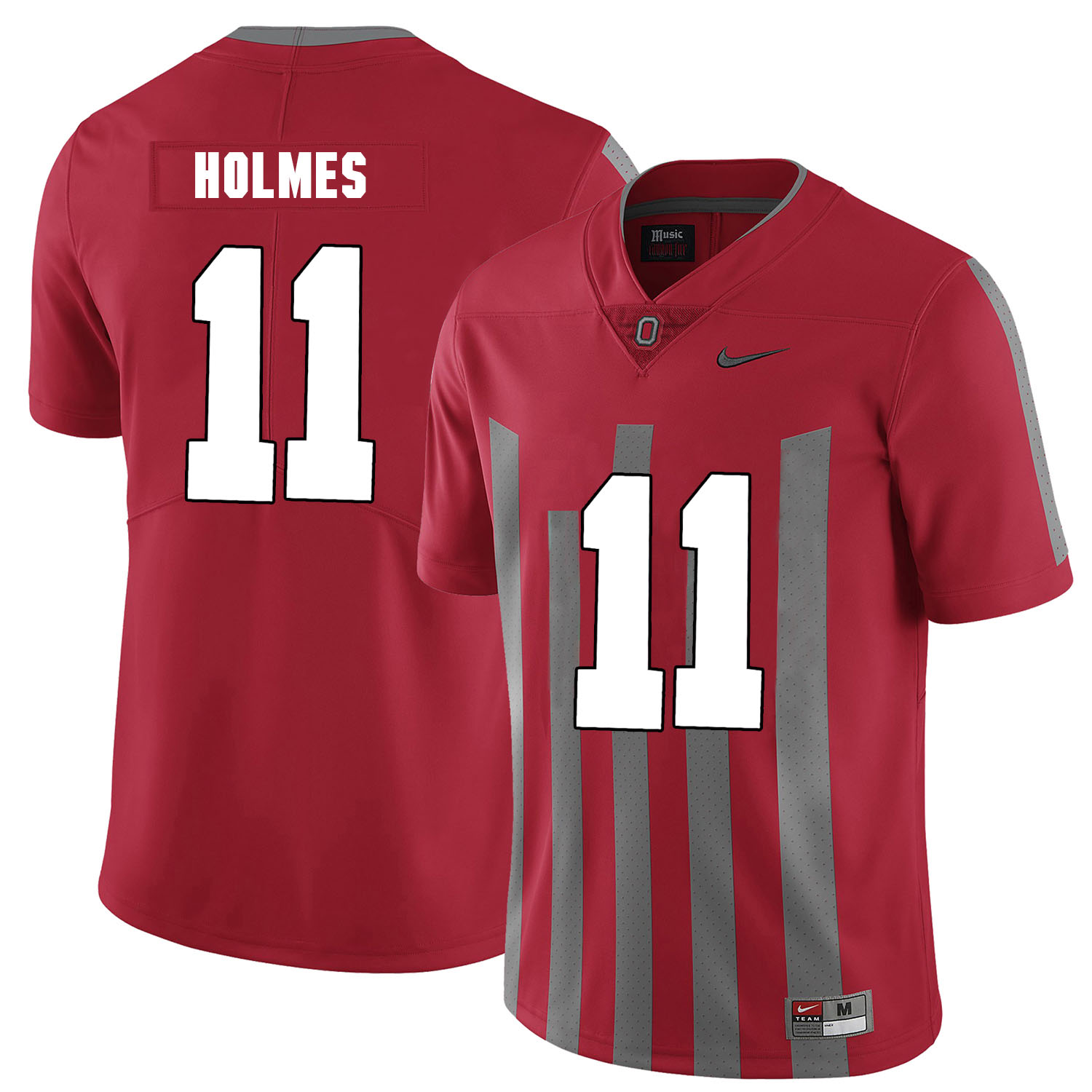Ohio State Buckeyes 11 Jalyn Holmes Red Elite Nike College Football Jersey - Click Image to Close