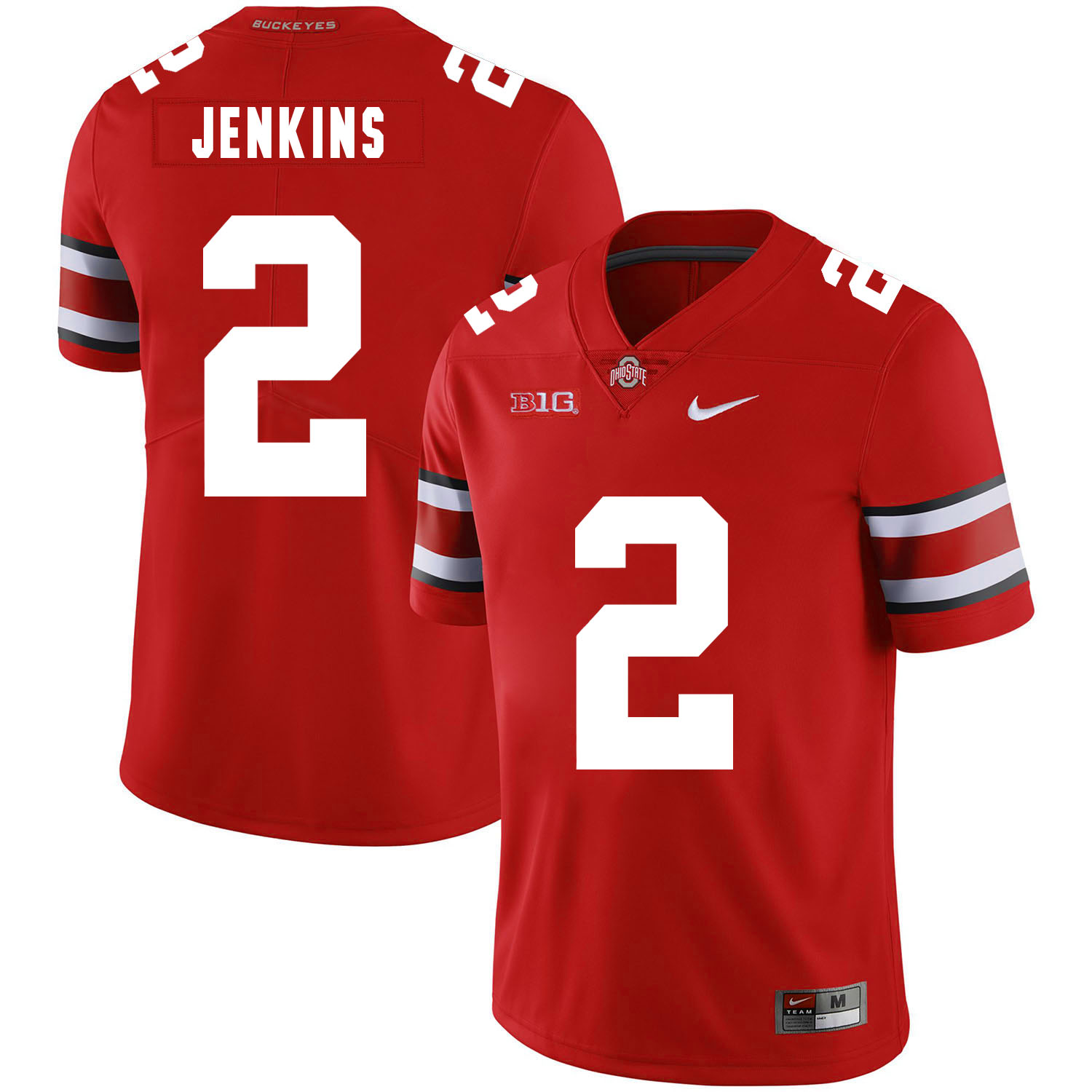 Ohio State Buckeyes 2 Malcolm Jenkins Red Nike College Football Jersey