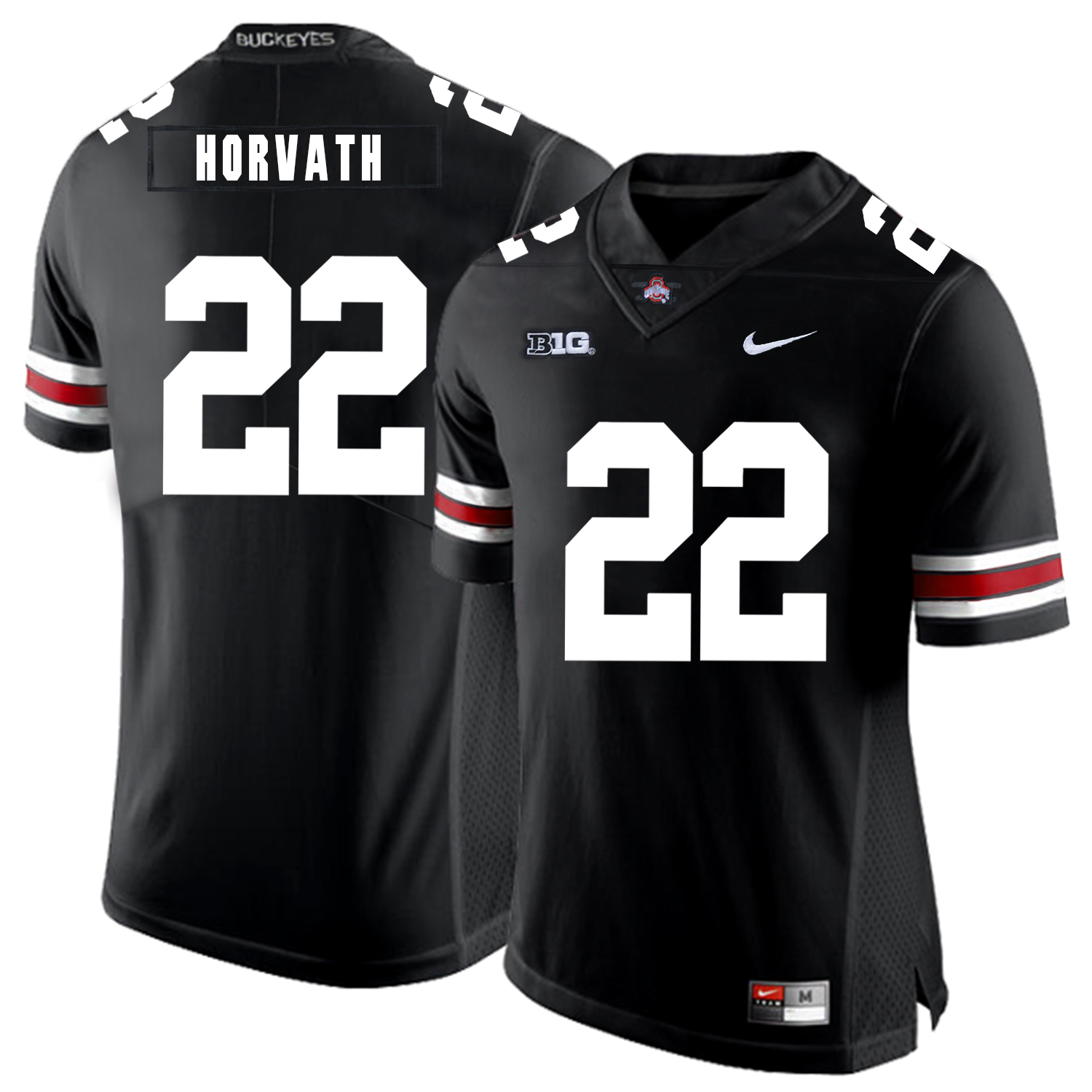 Ohio State Buckeyes 22 Les Horvath Black Nike College Football Jersey
