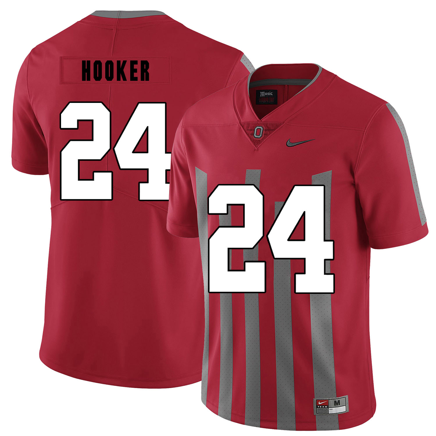 Ohio State Buckeyes 24 Malik Hooker Red Elite Nike College Football Jersey - Click Image to Close
