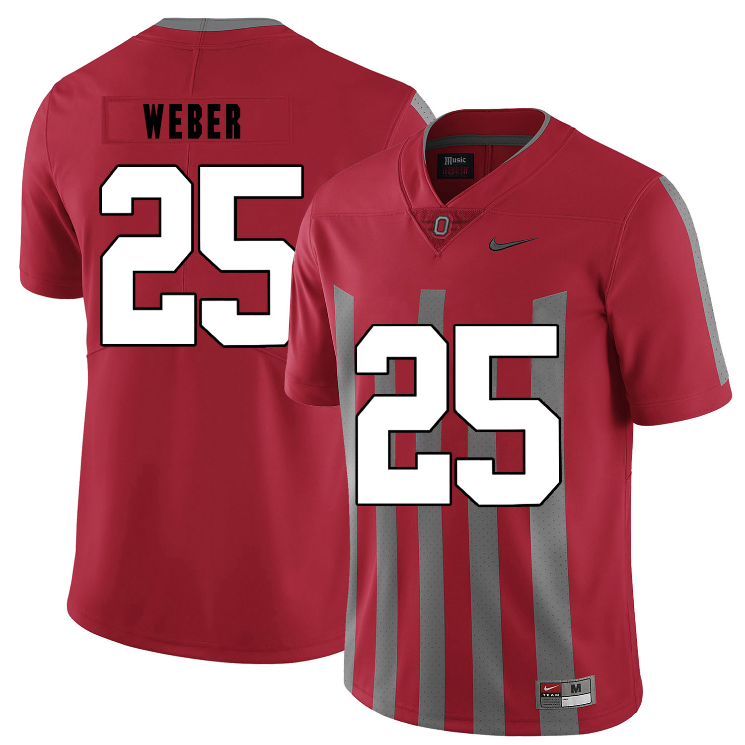 Ohio State Buckeyes 25 Mike Weber Red Elite Nike College Football Jersey