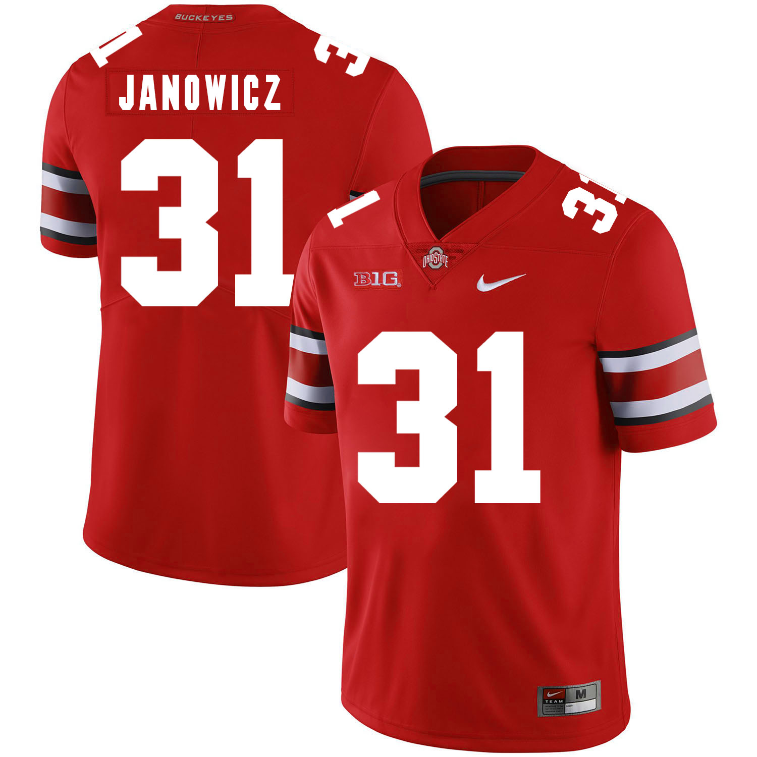 Ohio State Buckeyes 31 Vic Janowicz Red Nike College Football Jersey