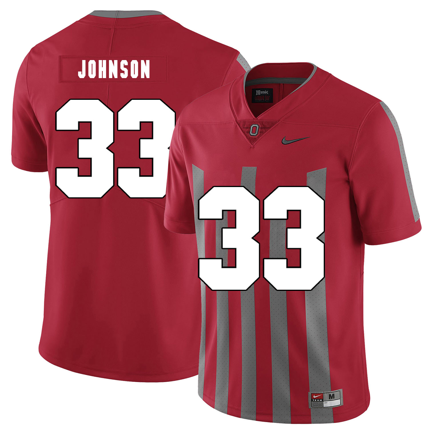 Ohio State Buckeyes 33 Pete Johnson Red Elite Nike College Football Jersey