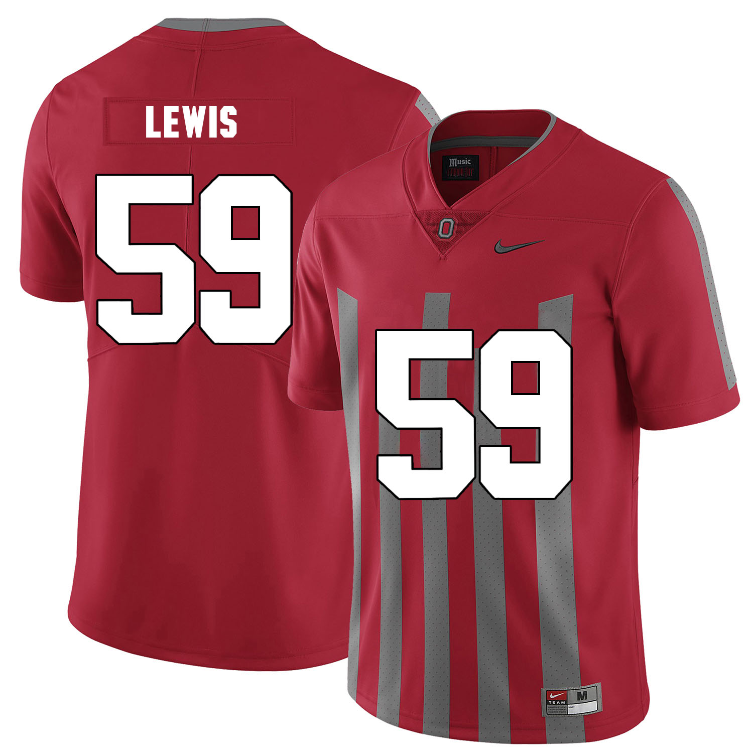 Ohio State Buckeyes 59 Tyquan Lewis Red Elite Nike College Football Jersey