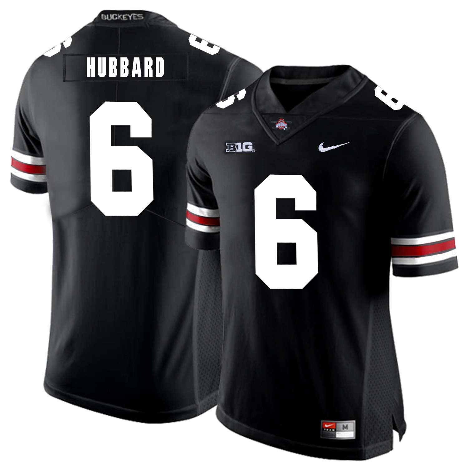 Ohio State Buckeyes 6 Sam Hubbard Black Nike College Football Jersey - Click Image to Close