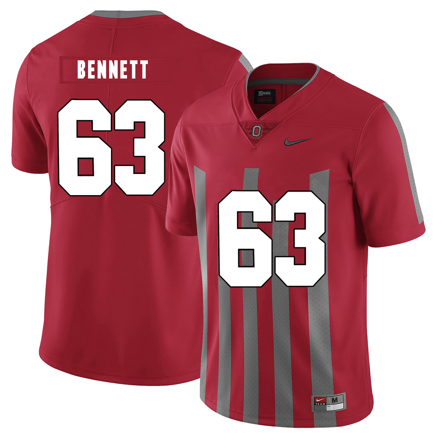 Ohio State Buckeyes 63 Michael Bennett IV Red Elite Nike College Football Jersey