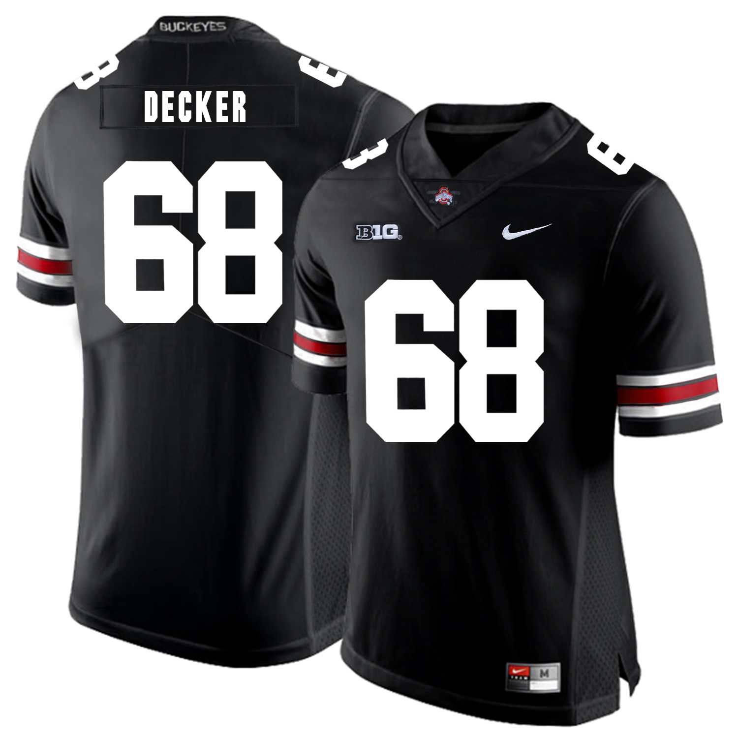 Ohio State Buckeyes 68 Taylor Decker Black Nike College Football Jersey
