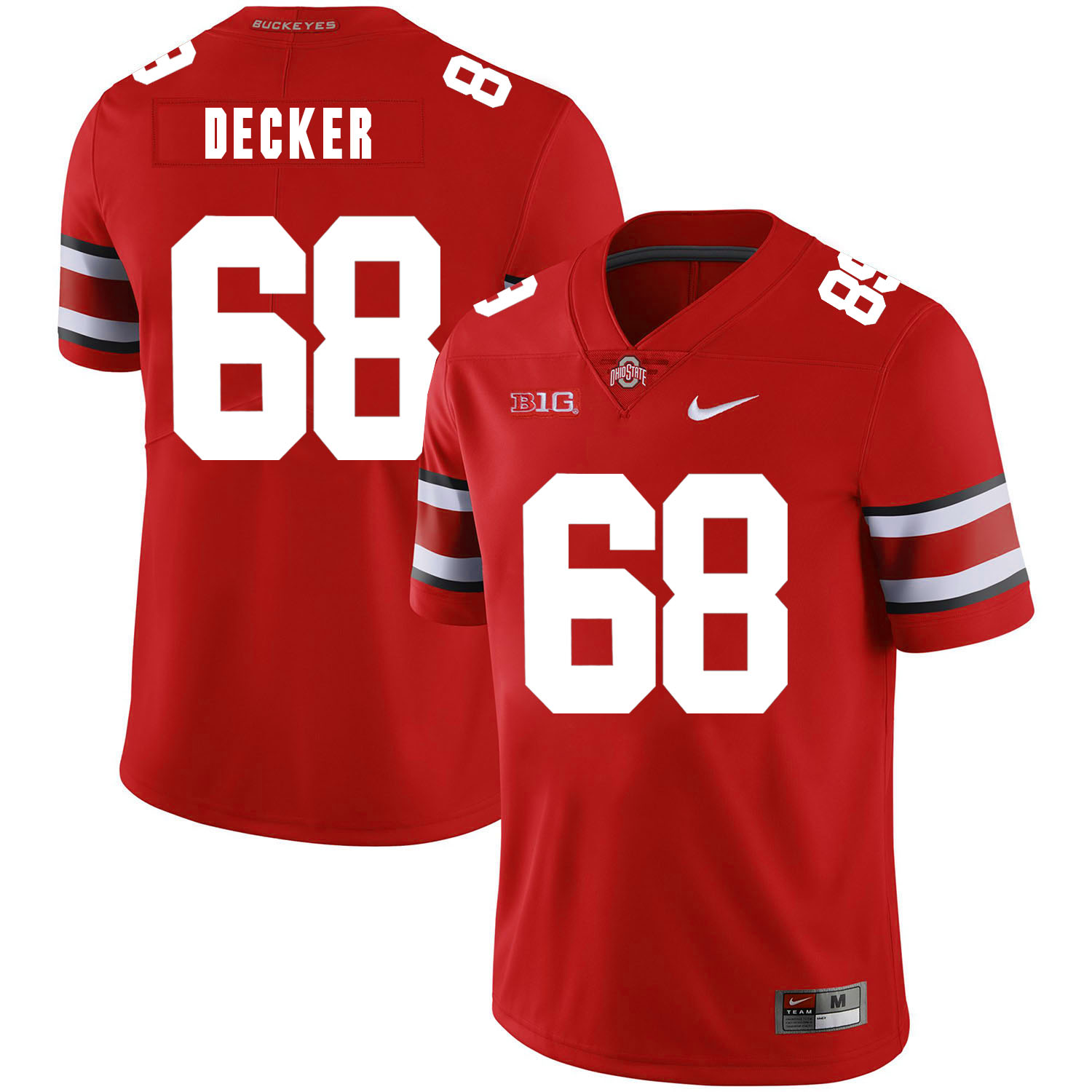 Ohio State Buckeyes 68 Taylor Decker Red Nike College Football Jersey