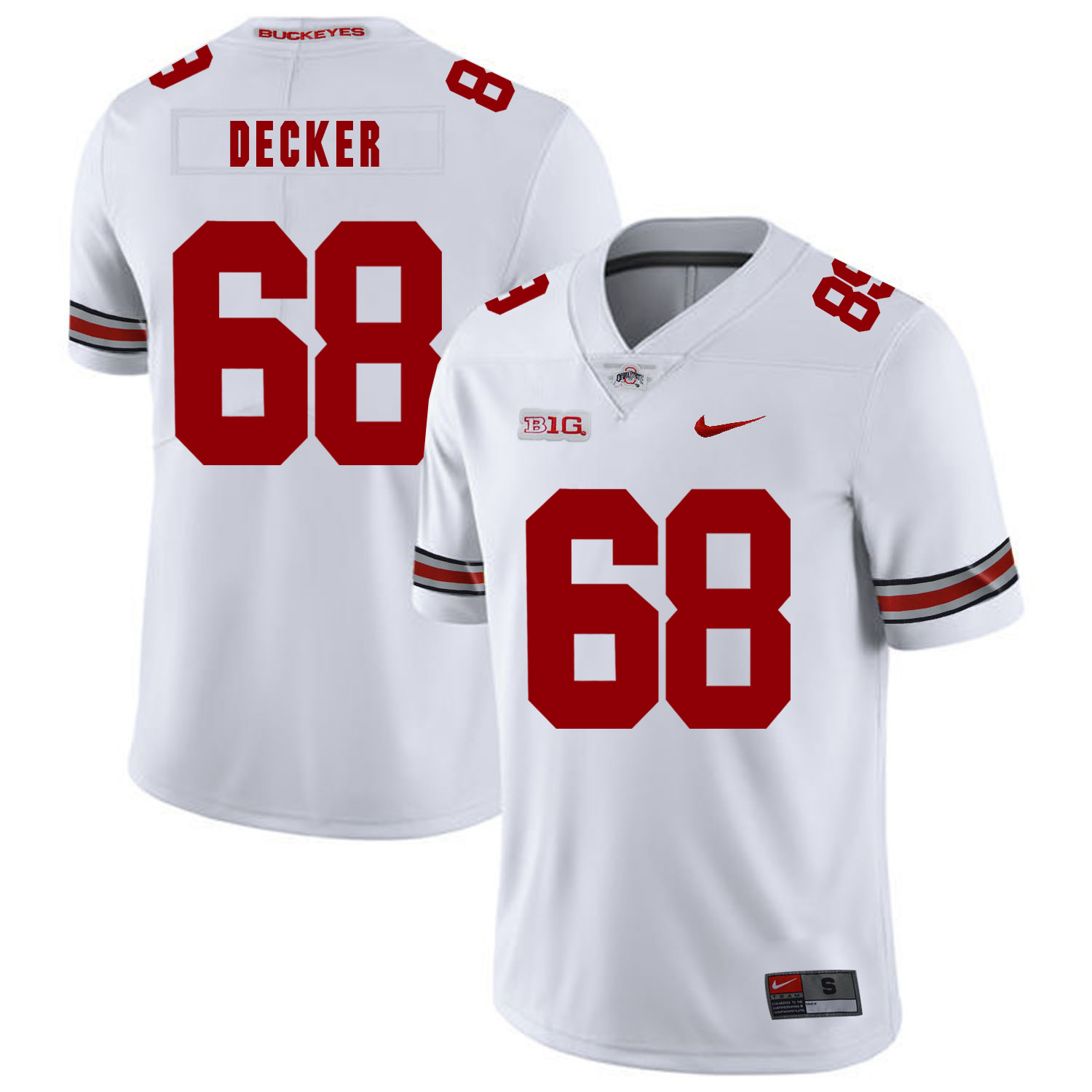 Ohio State Buckeyes 68 Taylor Decker White Nike College Football Jersey