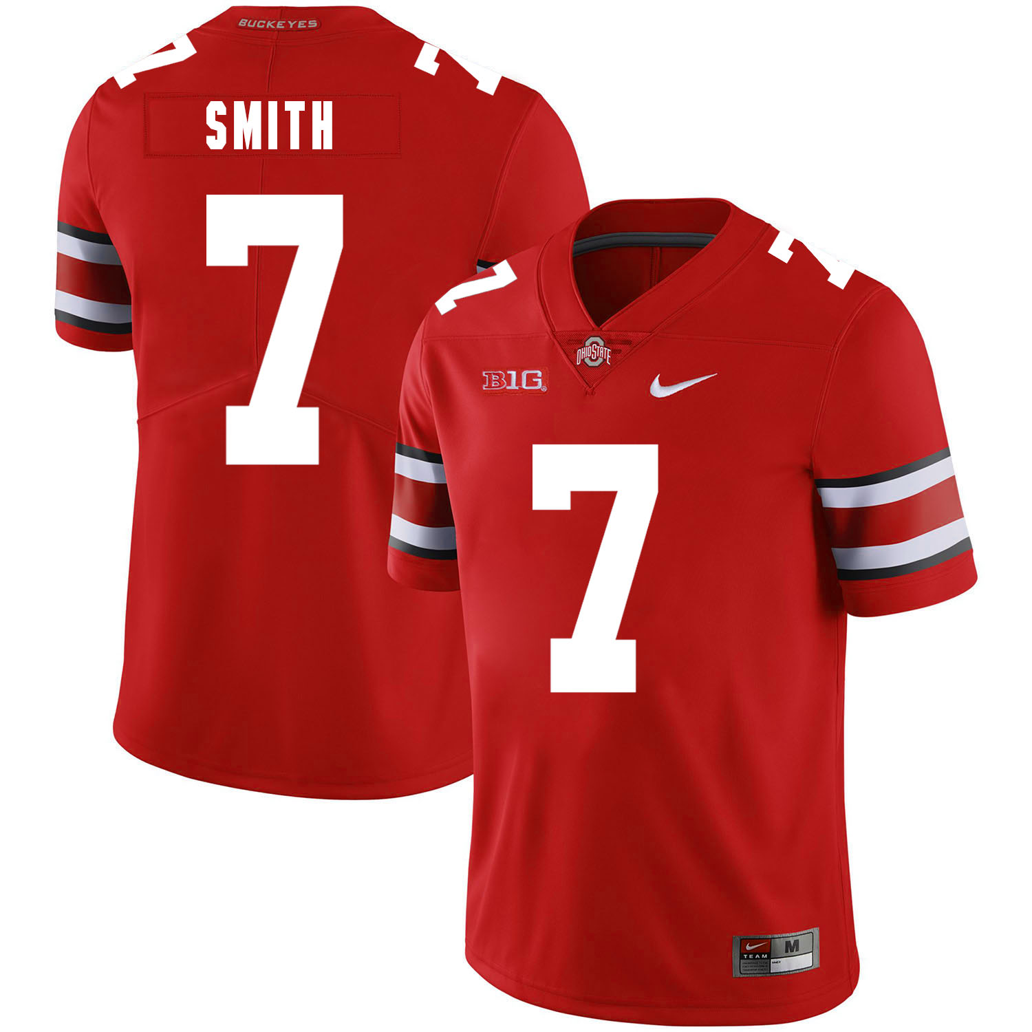 Ohio State Buckeyes 7 Rod Smith Red Nike College Football Jersey
