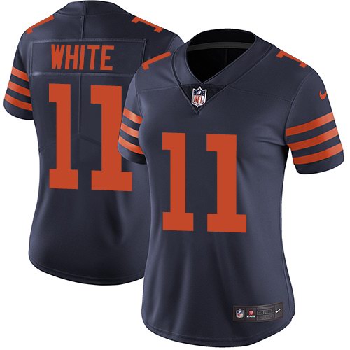 Nike Bears 11 Kevin White Navy Throwback Women Vapor Untouchable Limited Jersey