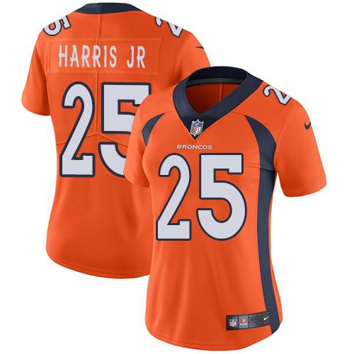 Nike Broncos 25 Chris Harris Jr Orange Women Vapor Untouchable Limited Jersey